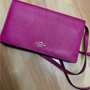 Coach Pink Leather Crossbody Bag